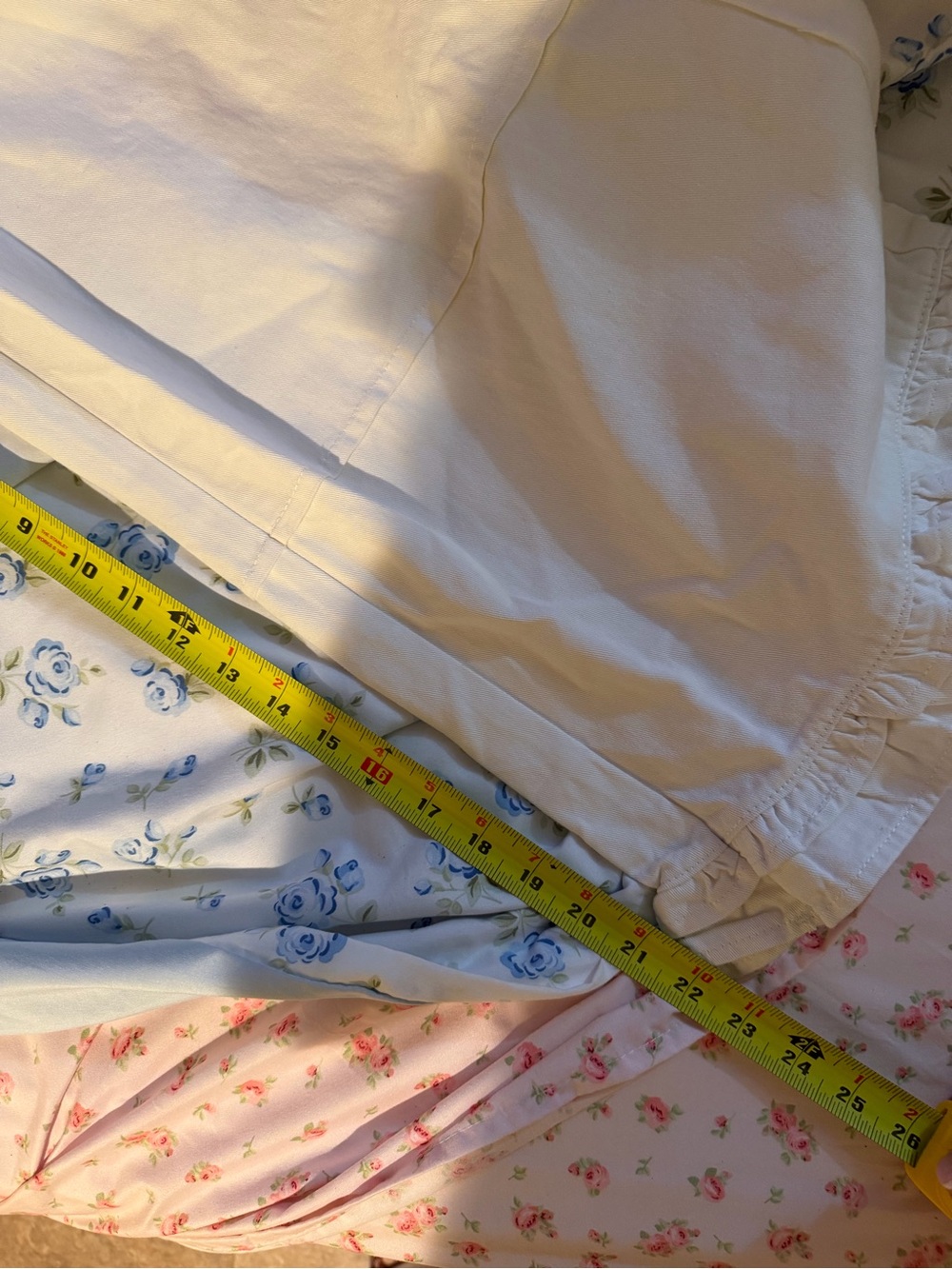 White Ruffle Hem Wide-Leg Pants - Picture 6 of 6